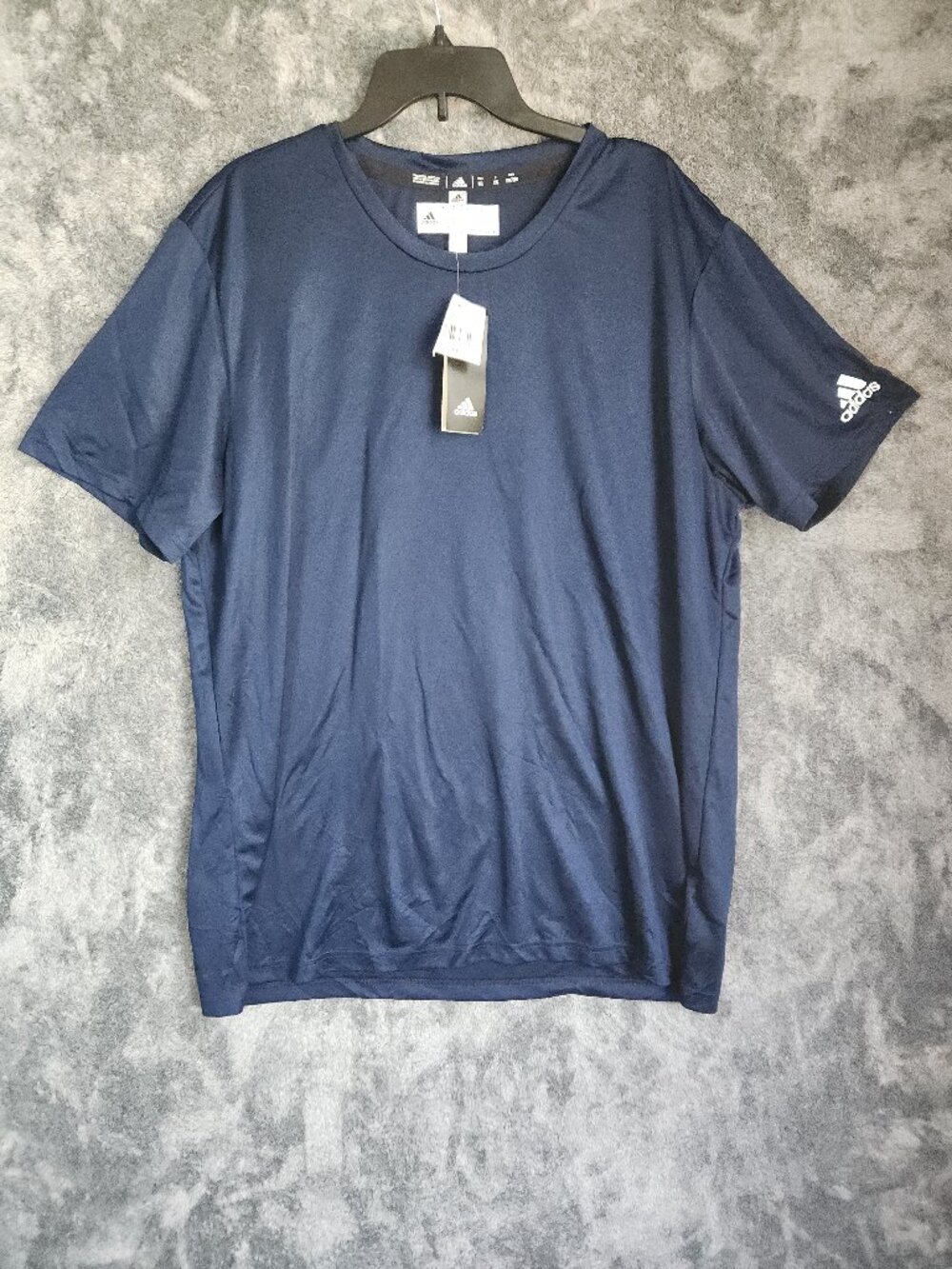 Adidas Clima Tech Tee Shirt Navy Blue College 100% Polyester Men’s Size 2XL NWT
